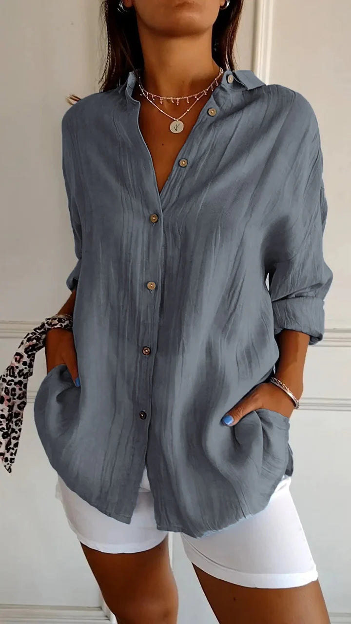 Casual Button-Down Shirt for Women