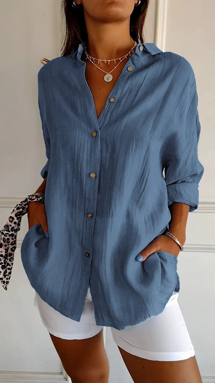 Casual Button-Down Shirt for Women