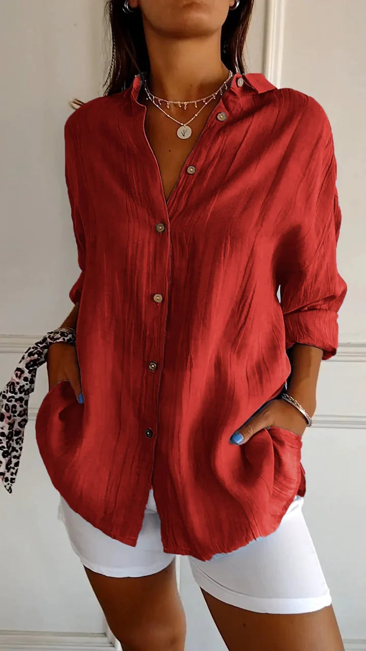 Casual Button-Down Shirt for Women