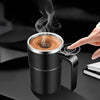 Keep Hot Coffee Self Stirring Travel Mug with Magnetic Mixer and Temperature Display Rechargeable