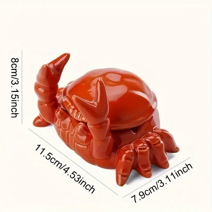Crab-Shaped Ceramic Ashtray - Unique Design - Decorative