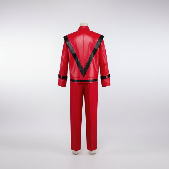 Kids' Halloween Thriller Cosplay Costume Faux Leather Jacket and Pants Two Piece Set for Party