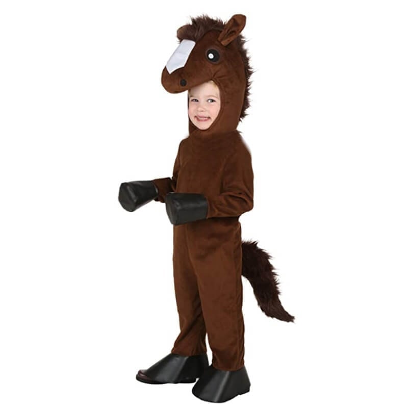 Kids' Halloween Animal Costume Plush Dress Up with Hood