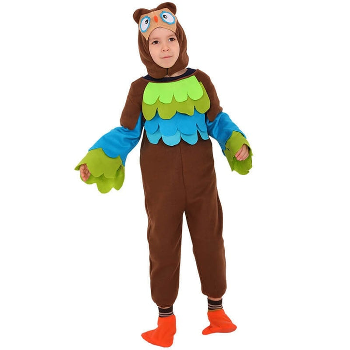 Kids' Halloween Animal Costume Plush Dress Up with Hood