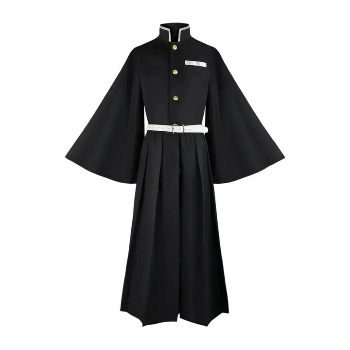 Kids' Halloween Anime Cosplay Costume with High Collar Jacket Wide-Leg Pants and Gold Buttons