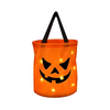 Kids' Halloween Candy Pumpkin Bucket with LED Lights and Handle for Trick or Treat Basket