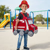 Kids' Halloween Firefighter Costume with Hat Reflective Stripes and Badge for Dress Up