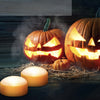 Halloween Jack O Lantern Pumpkin LED Tea Light Candles with Remote Control Battery Operated