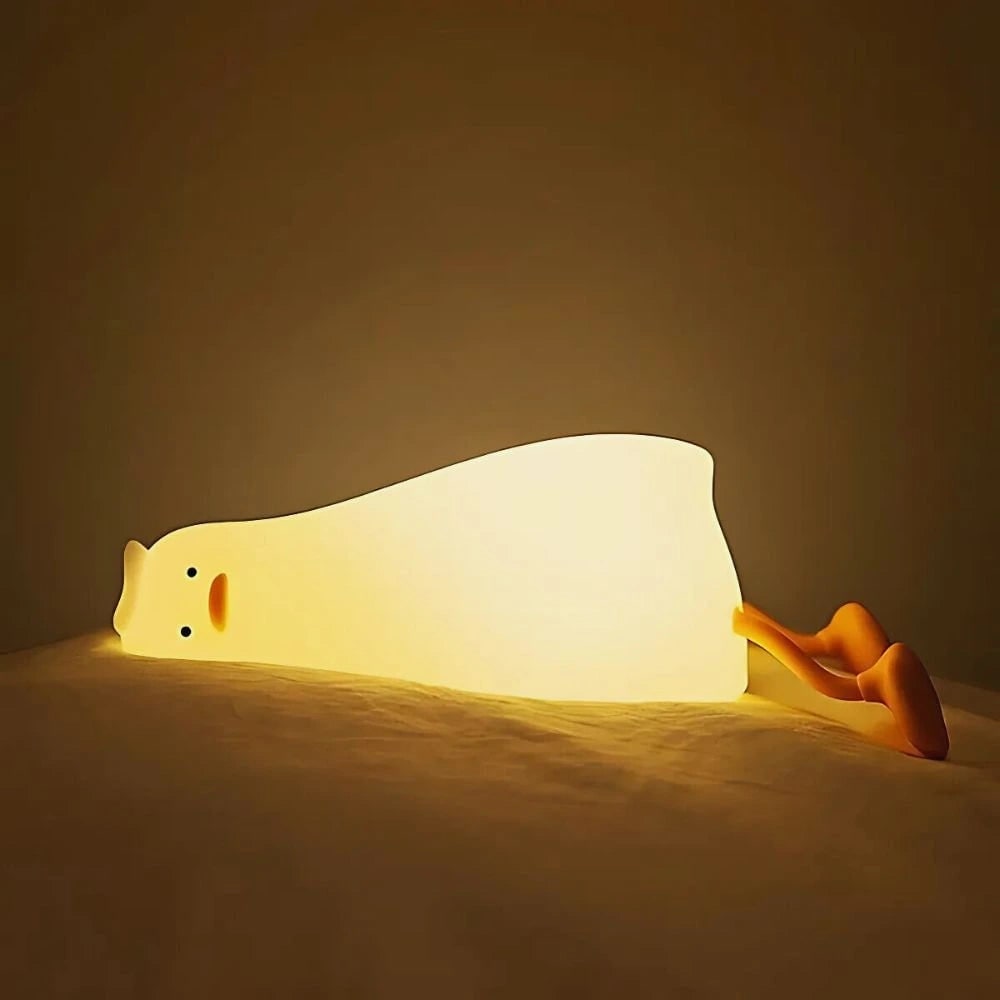 Rechargeable Kids Night Light Soft Silicone Animal Touch Activated Lamp Dimmable