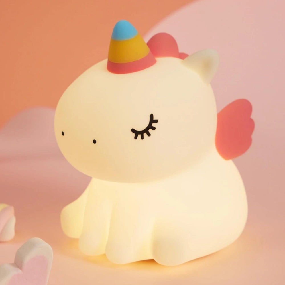 Rechargeable Kids Night Light Soft Silicone Animal Touch Activated Lamp Dimmable