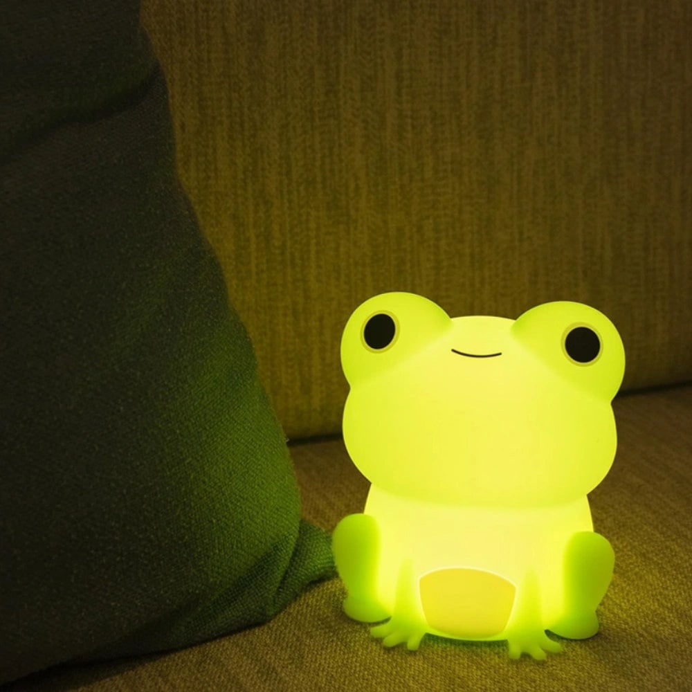 Rechargeable Kids Night Light Soft Silicone Animal Touch Activated Lamp Dimmable