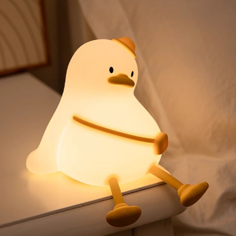 Rechargeable Kids Night Light Soft Silicone Animal Touch Activated Lamp Dimmable