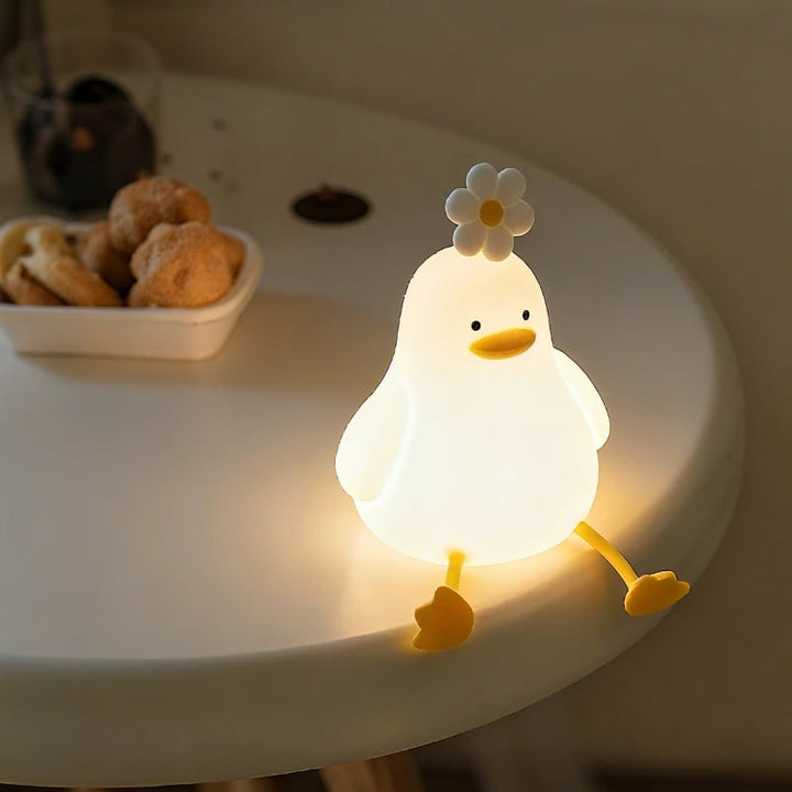 Rechargeable Kids Night Light Soft Silicone Animal Touch Activated Lamp Dimmable