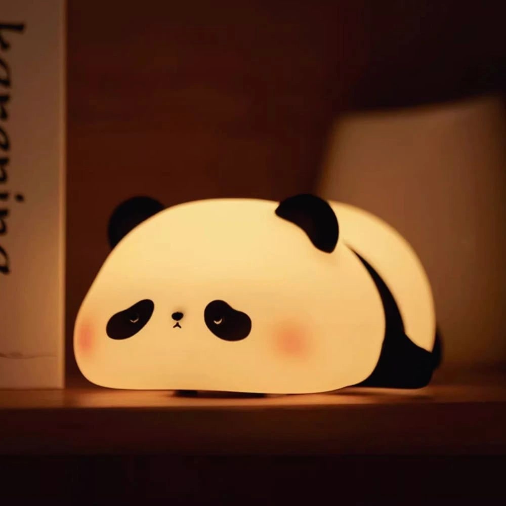 Rechargeable Kids Night Light Soft Silicone Animal Touch Activated Lamp Dimmable