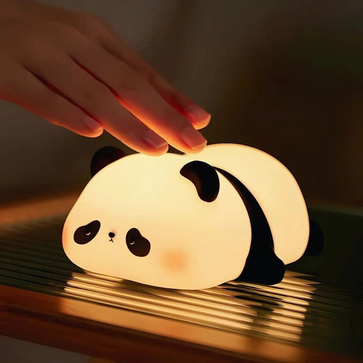 Rechargeable Kids Night Light Soft Silicone Animal Touch Activated Lamp Dimmable