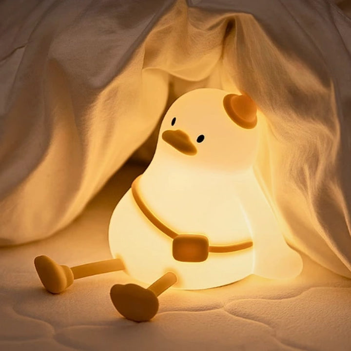 Rechargeable Kids Night Light Soft Silicone Animal Touch Activated Lamp Dimmable