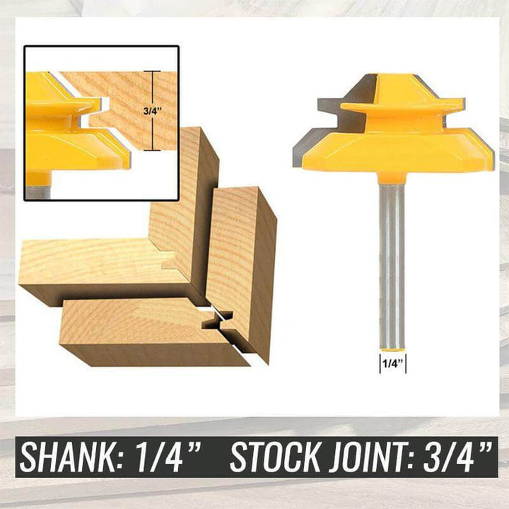 45° Lock Mitre Router Bit
