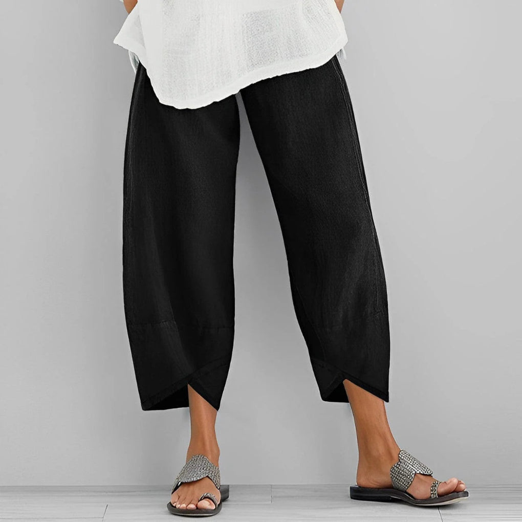 Elegant Wide‑Leg Satin Trousers