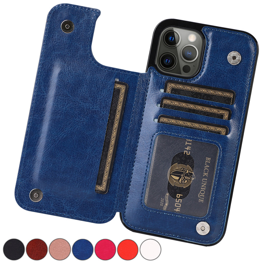 LeatherGuard | Elegant Leather Case with Card Compartments and Magnetic Closure | Vanero