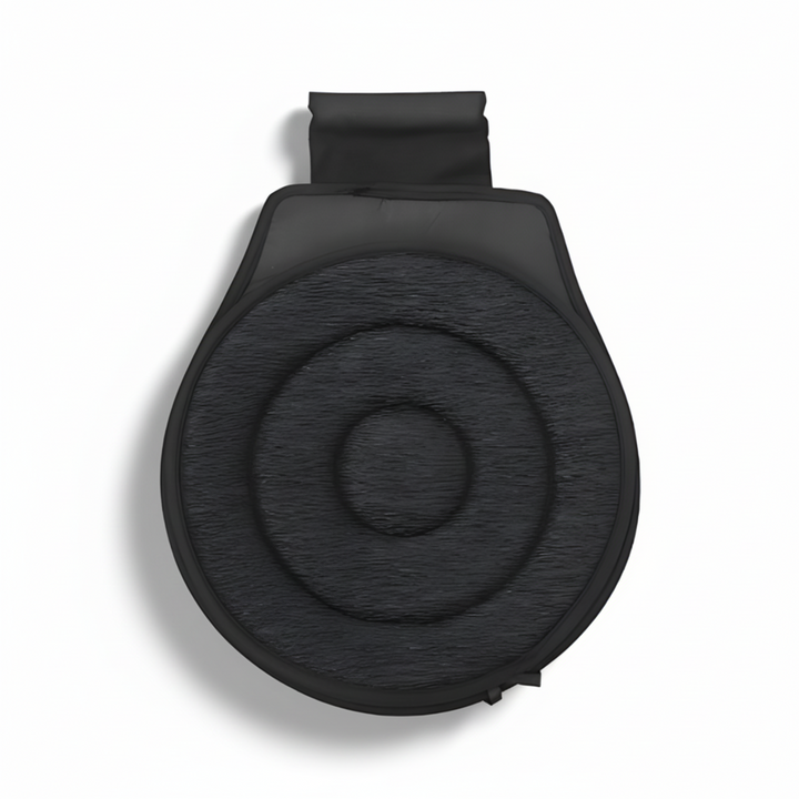 Memory Foam Swivel Seat Cushion with Rotating Base and Textured Fabric Cover