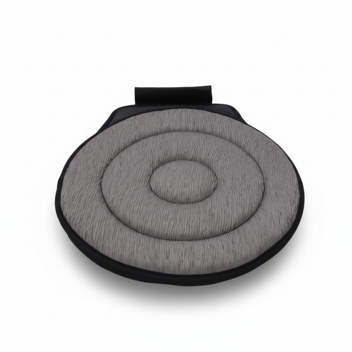 Memory Foam Swivel Seat Cushion with Rotating Base and Textured Fabric Cover