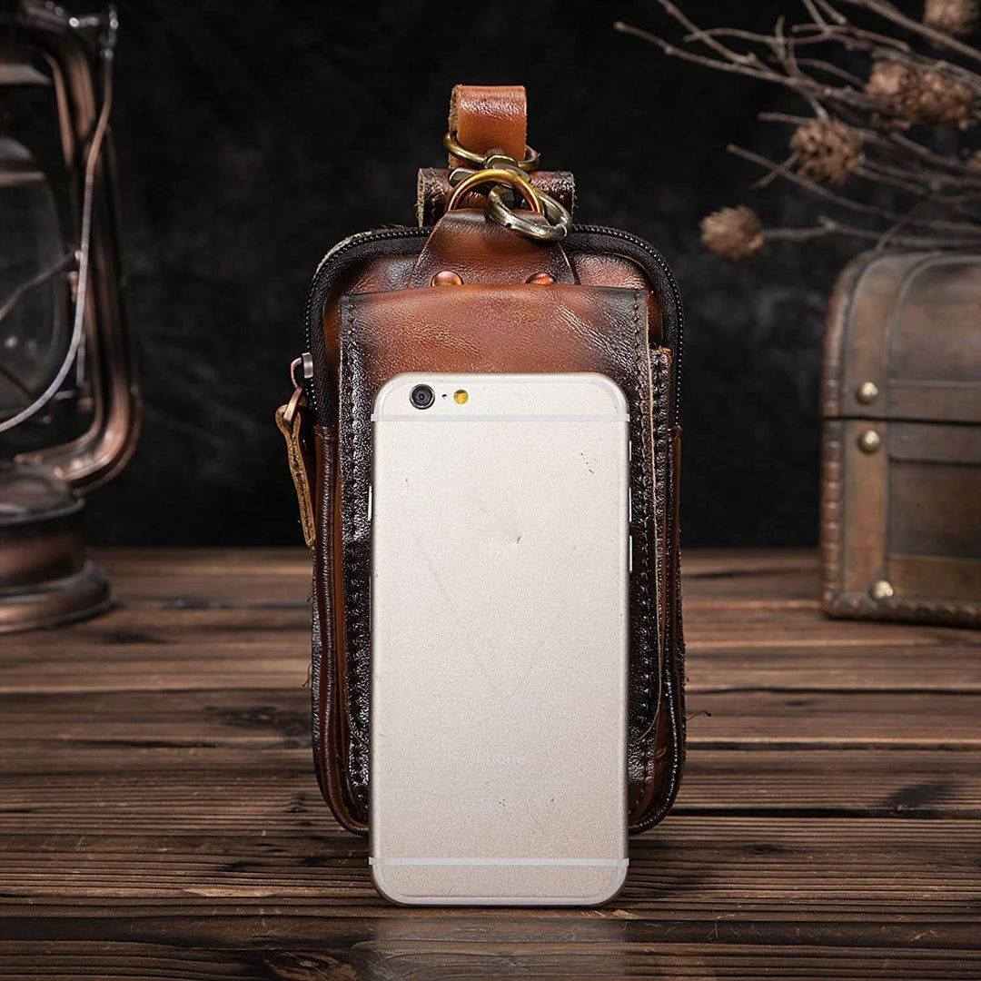 Men's High-Quality Leather Belt Bag - Guardian Leather