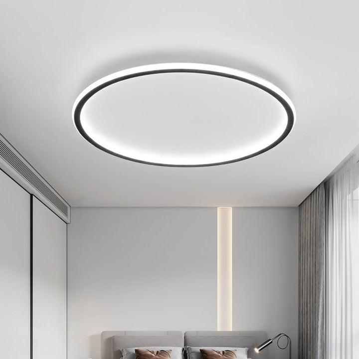 Scandinavian Round Ceiling Light with LED Glow