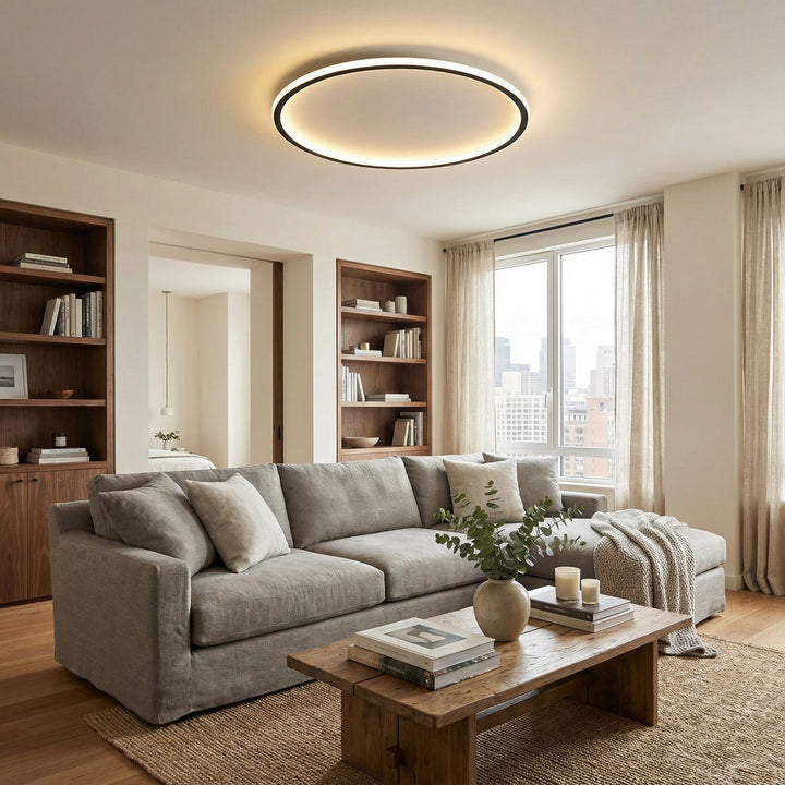 Scandinavian Round Ceiling Light with LED Lighting