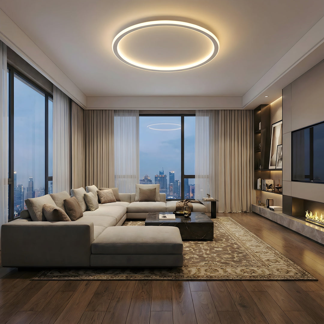 Scandinavian Round Ceiling Light with LED Lighting