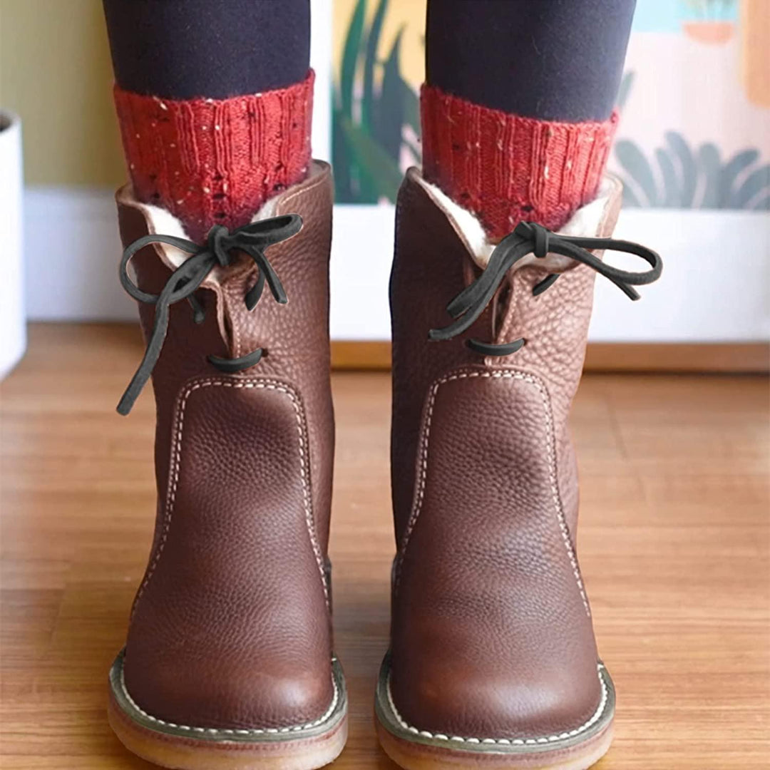 Waterproof Women's Ankle Boots with Warm Lining - Natalja