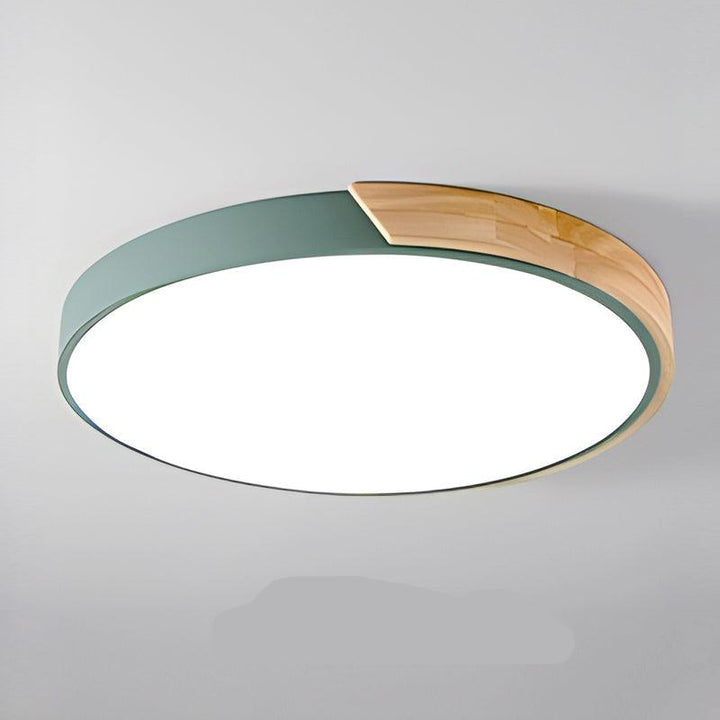 Nordic Wooden Macaron-Shaped Ceiling Lamp for Modern Spaces