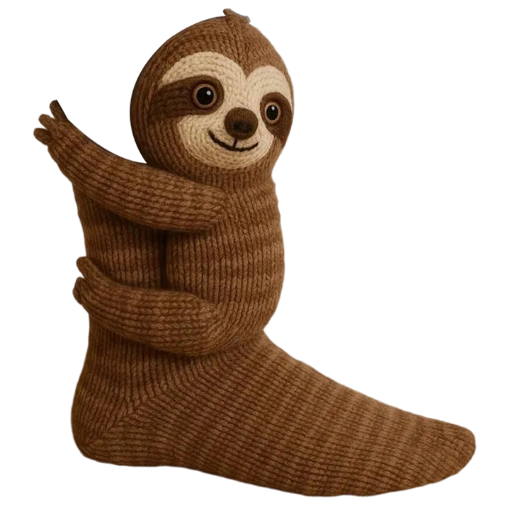 Novelty Socks Animal Crew Length Plush 3D Ribbed Knit Gift Character