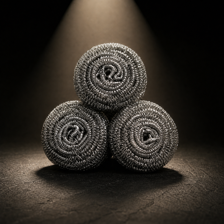 Titanium Pan Scrubbers | Rust-Free Cleaning Coils (Set of 3)