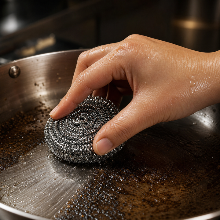 Titanium Pan Scrubbers | Rust-Free Cleaning Coils (Set of 3)
