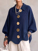 Elegant Oversized Cardigan with Statement Buttons