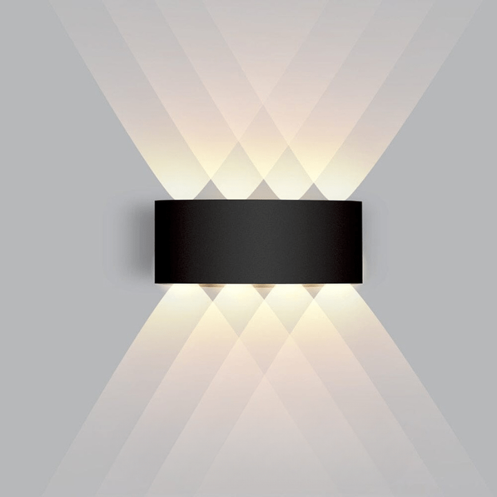 Outdoor Wall Sconce Light Waterproof LED Fixture Curved Up Down Beam Modern