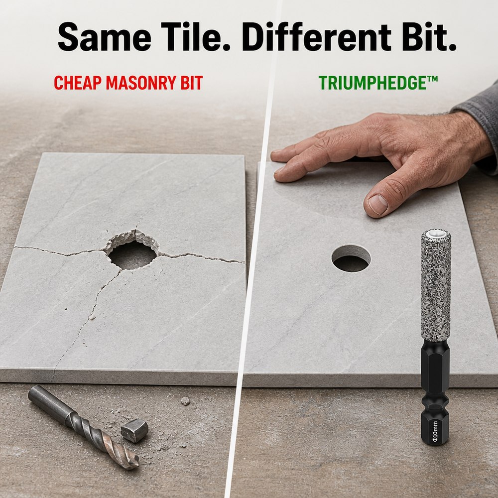 Dry Diamond Drill Bit for Tiles, Marble and Glass – No Water Required