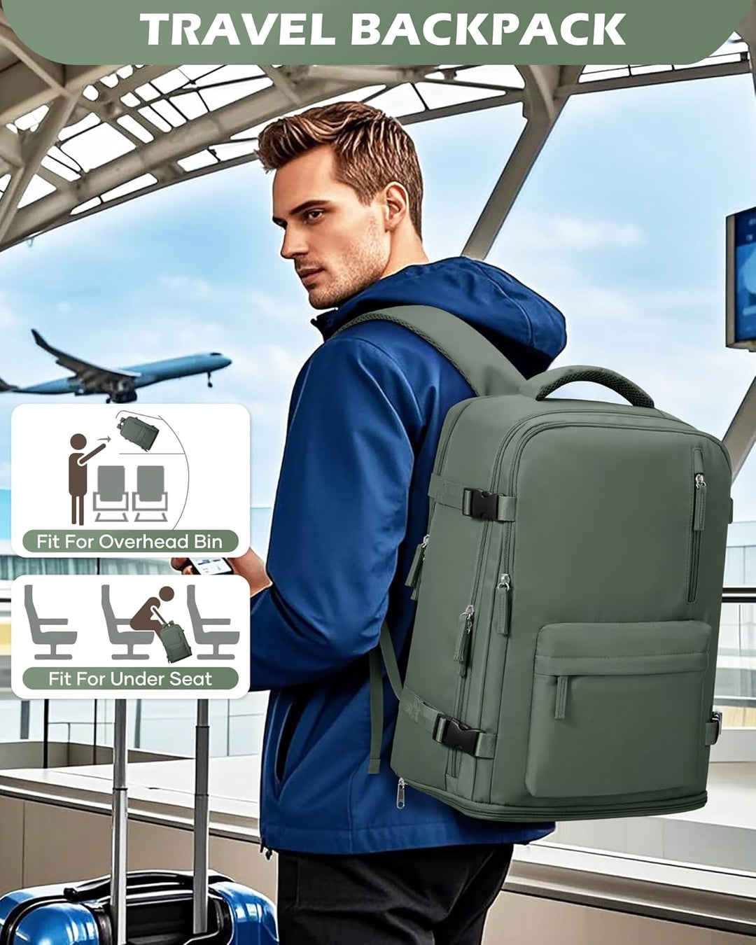 Multi-Compartment Laptop Bag with Adjustable Strap