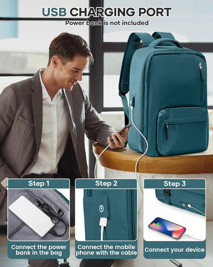 Multi-Compartment Laptop Bag with Adjustable Strap