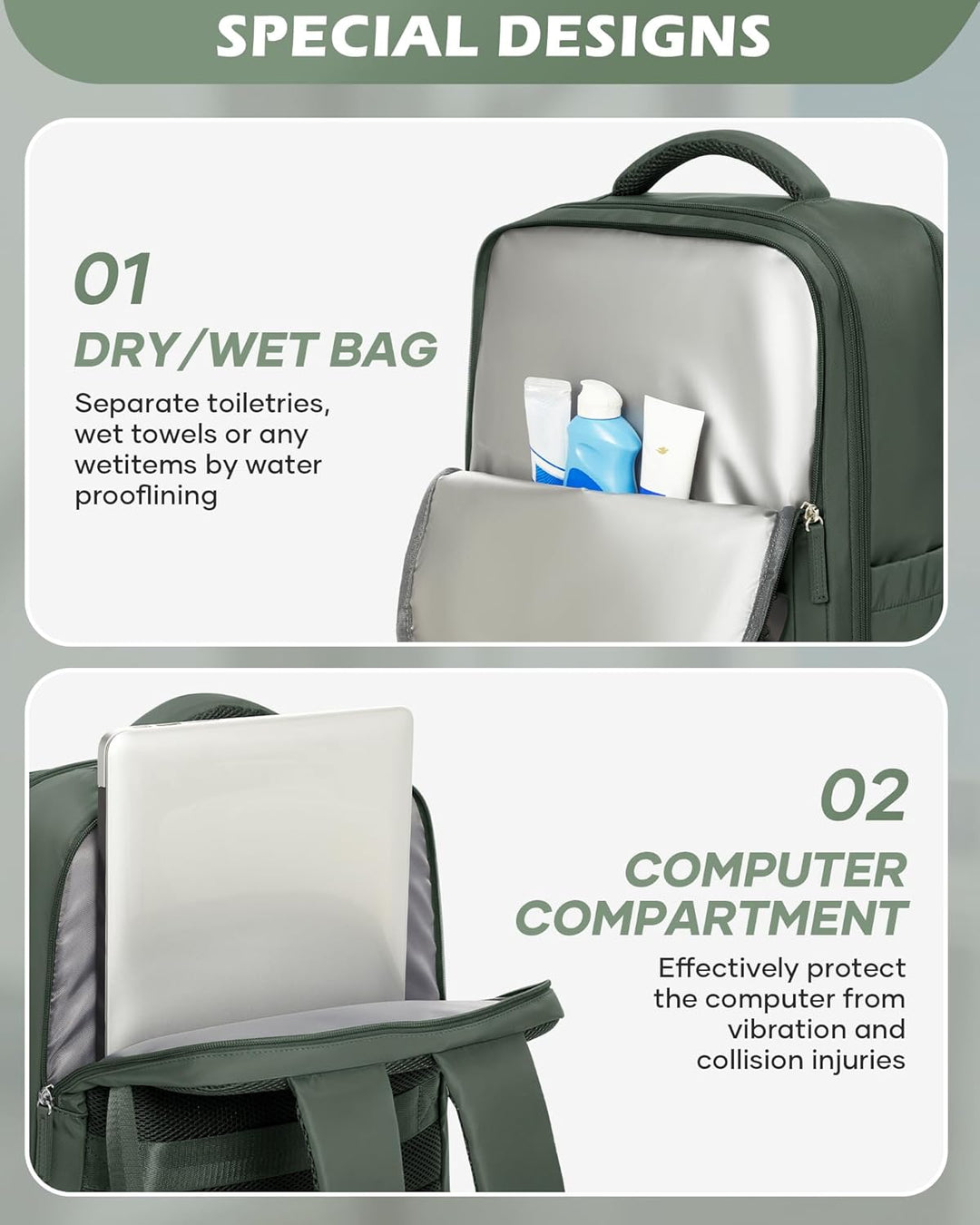 Multi-Compartment Laptop Bag with Adjustable Strap