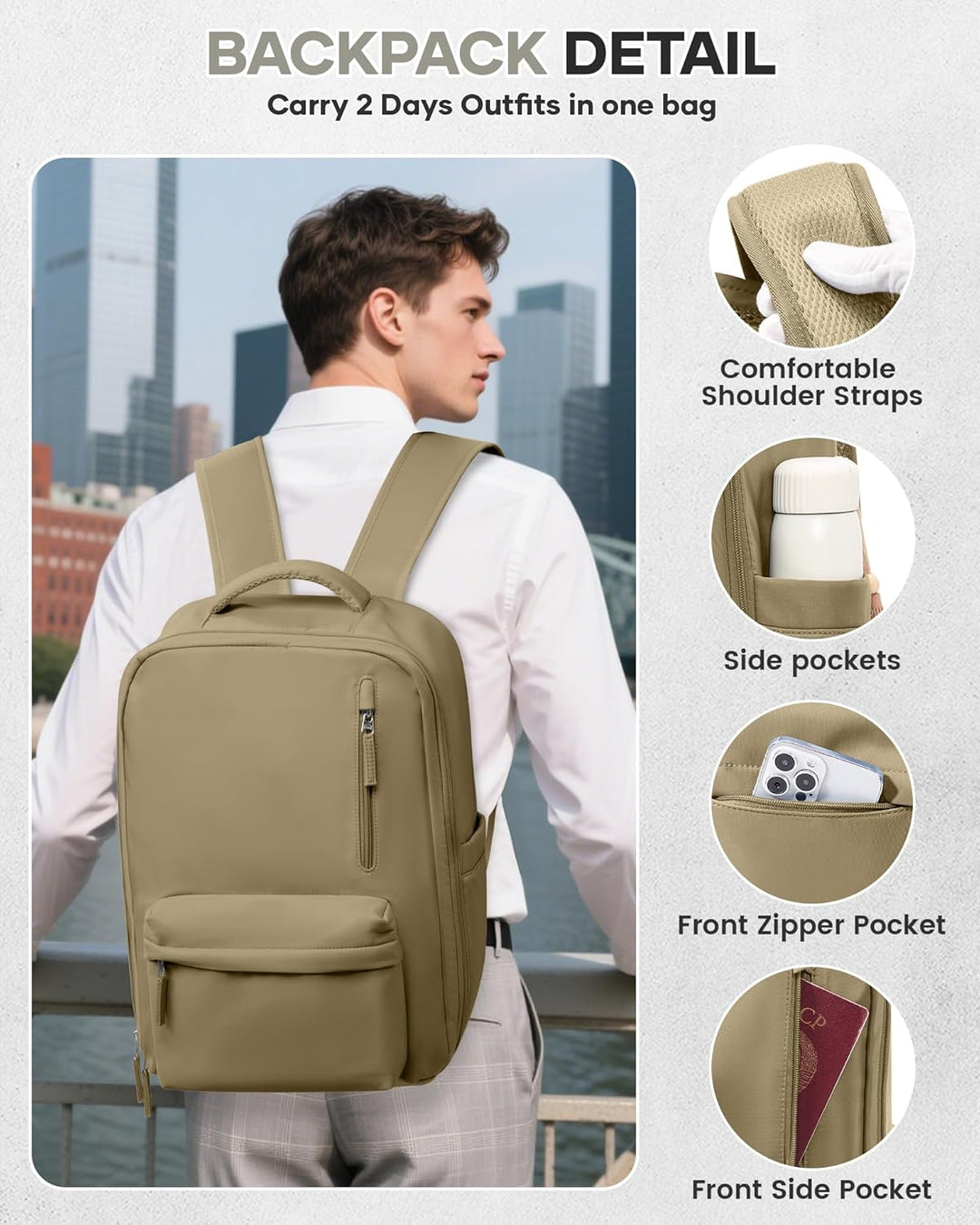 Multi-Compartment Laptop Bag with Adjustable Strap