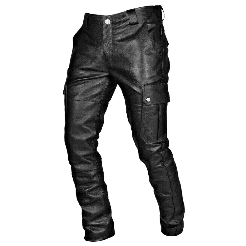 Men's Leather Biker-Style Trousers – RoadVance