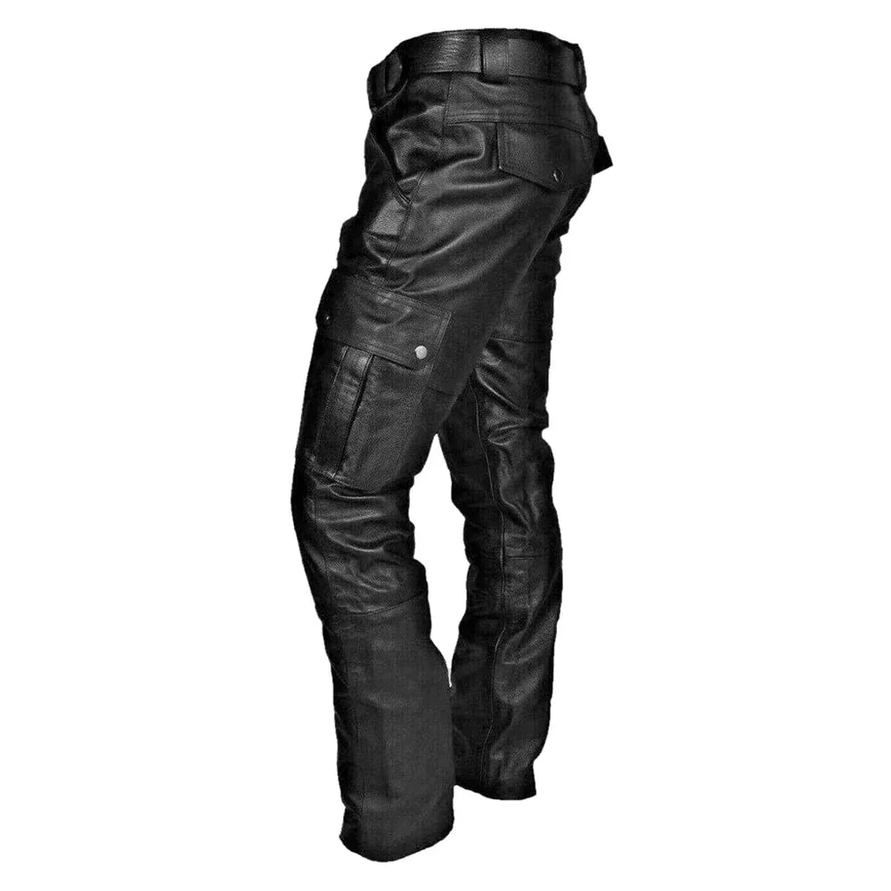 Men's Leather Biker-Style Trousers – RoadVance