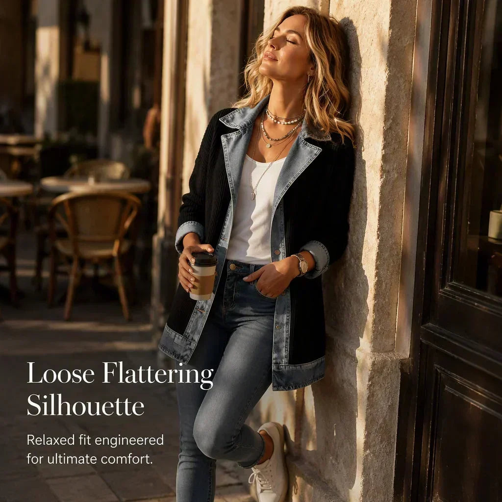 Versatile ribbed coat for everyday wear.