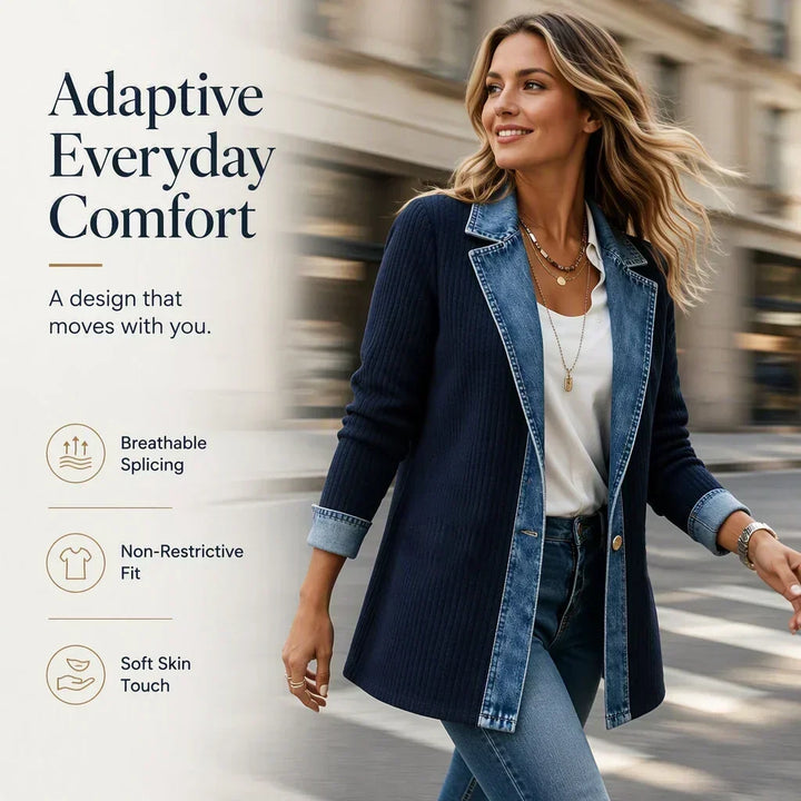 Versatile ribbed coat for everyday wear.