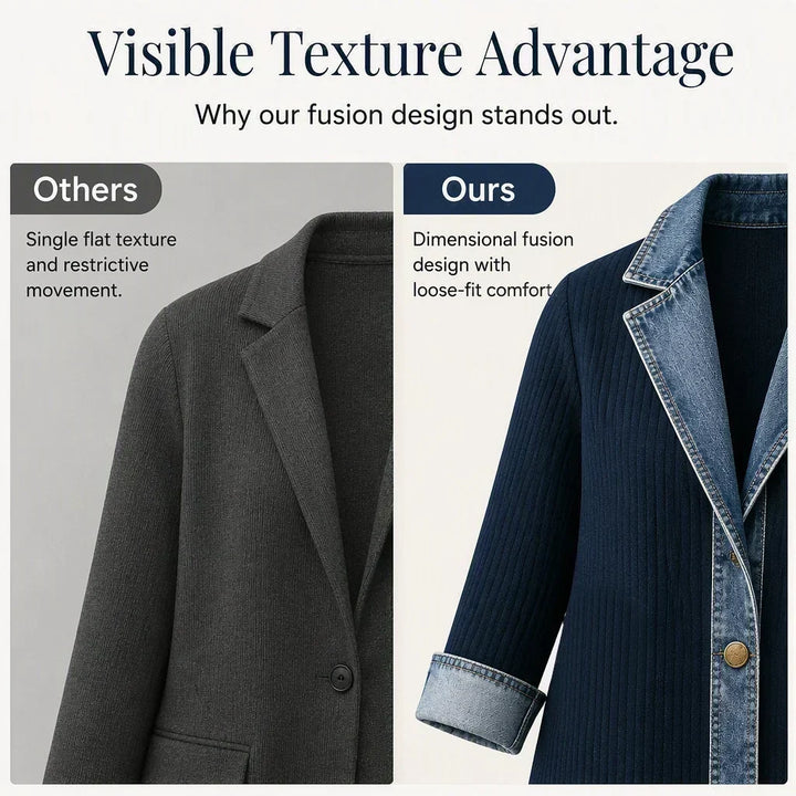 Versatile ribbed coat for everyday wear.