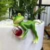 Plant Pot Hanger Hugger Resin Figurine Flower Decorative Garden Frog