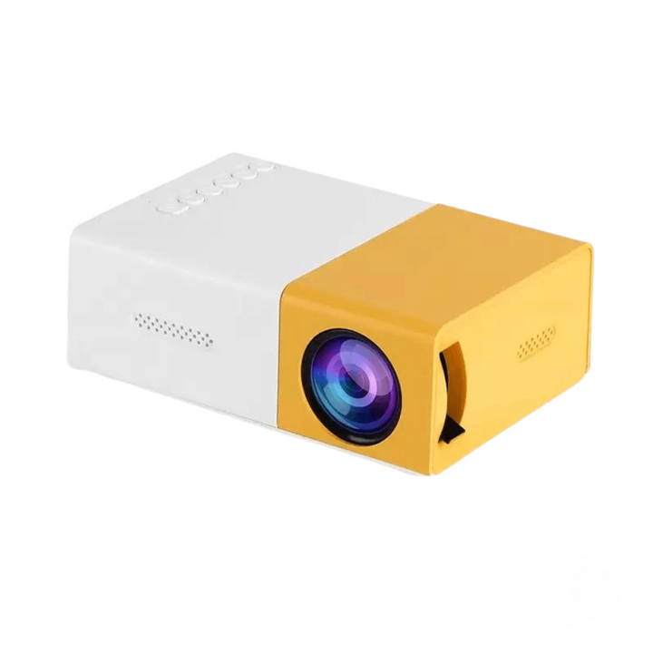Portable Mini Projector Compact LED with Manual Focus and Micro USB Port Pocket