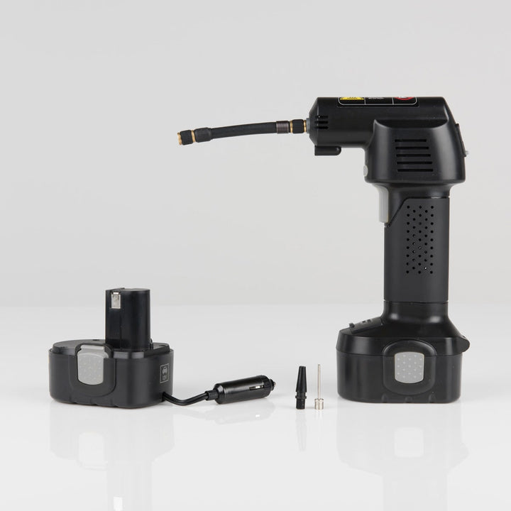 Portable Cordless Tire Inflator with Rechargeable Battery and Digital Lcd Display