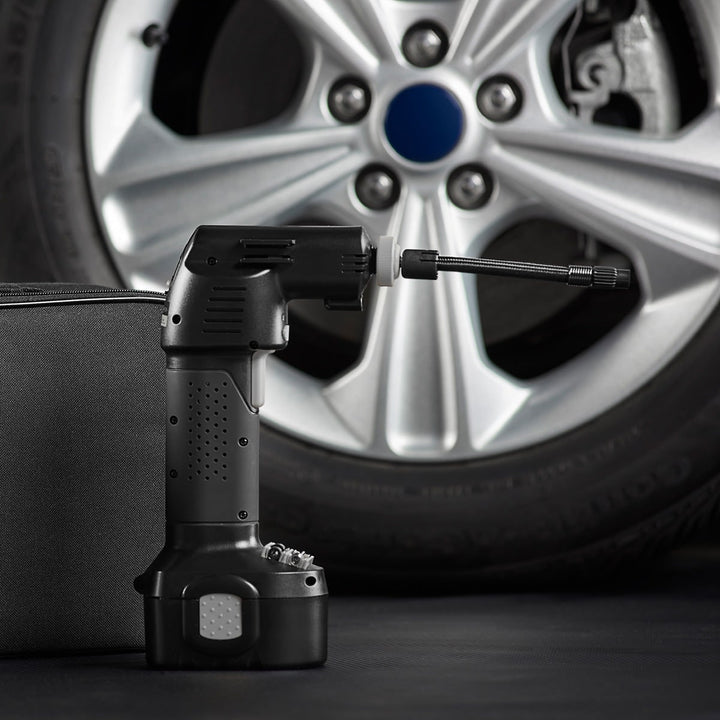 Portable Cordless Tire Inflator with Rechargeable Battery and Digital Lcd Display